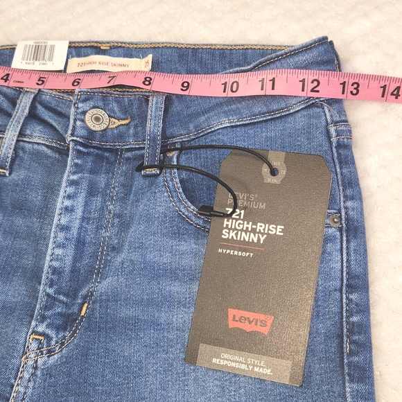 LEVI'S  721 HIGH RISE SKINNY JEANS WOMENS SIZE 25×30 NEW WITH TAGS - Picture 12 of 16